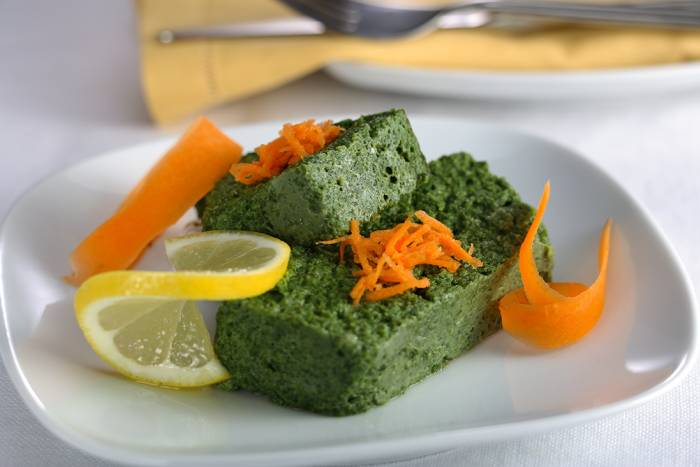 Flan de espinacas