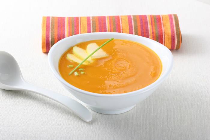 Crema de zanahoria con manzana