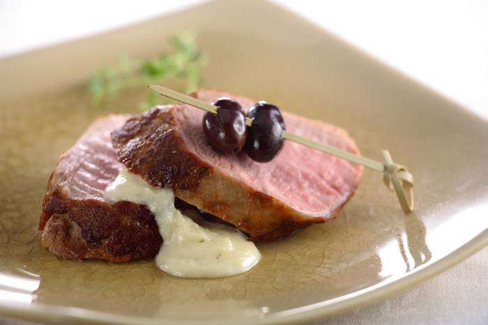 Solomillo con salsa de queso