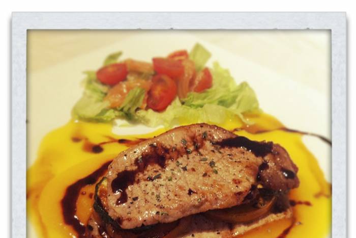 Lomo de cerdo en salsa de módena