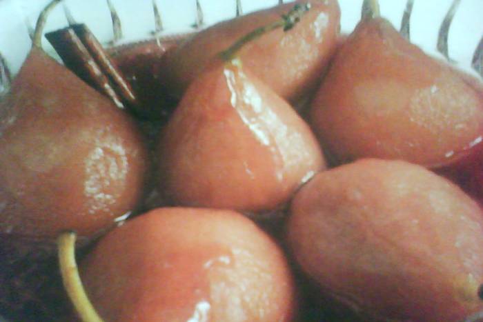 Peras al moscatel