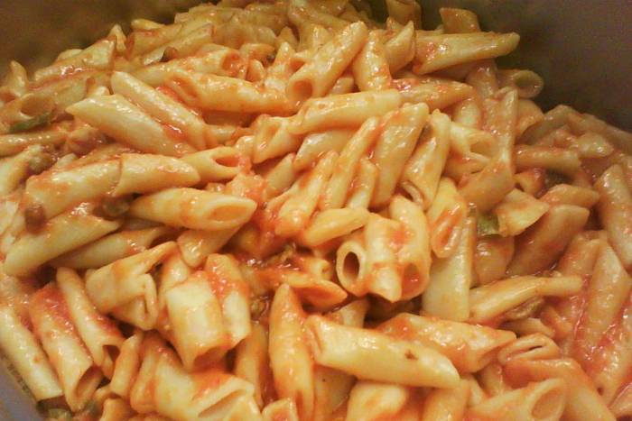 Macarrones con lomo