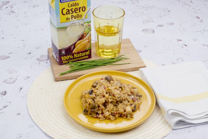 Arroz con champiñones