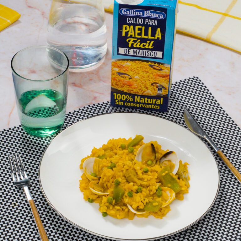 Arroz con almejas y verduras