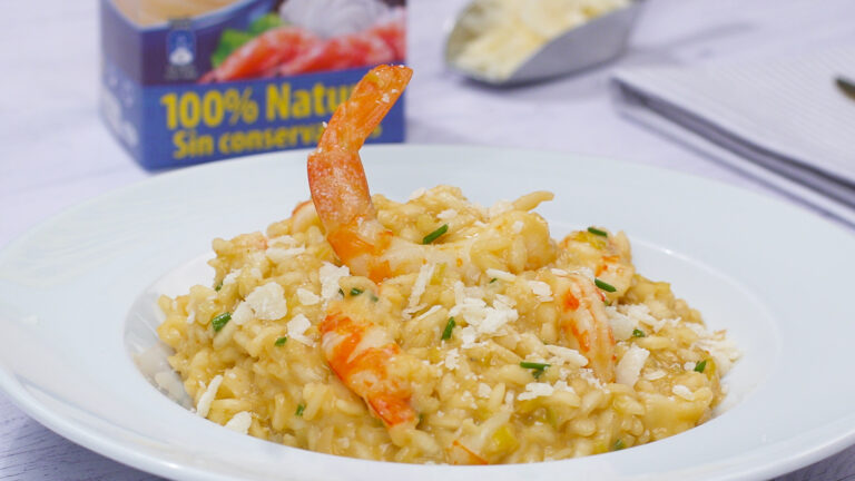 Risotto de langostinos