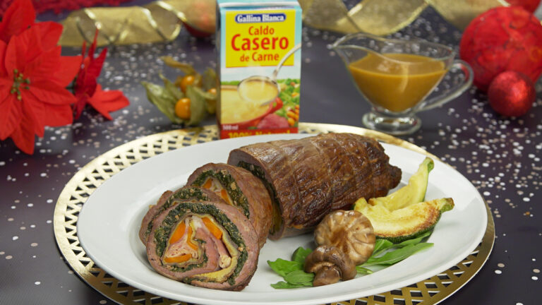 Carne rellena para Navidad