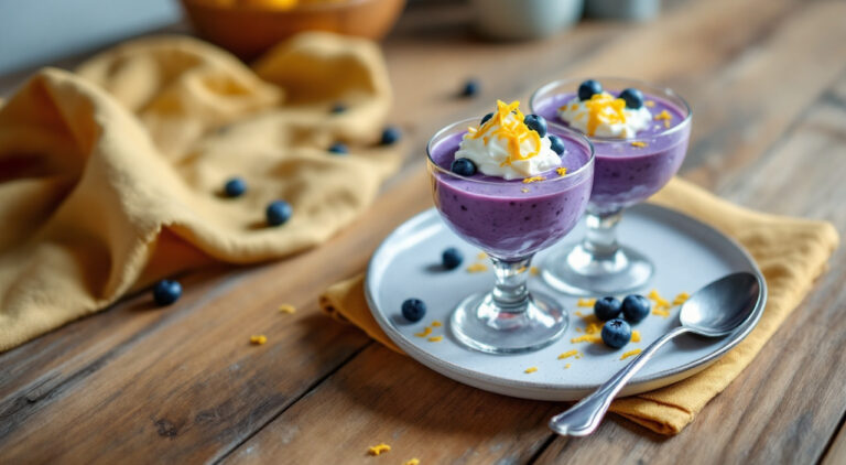 Crema de arándanos
