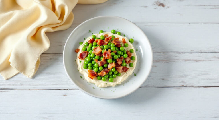Guisantes con queso