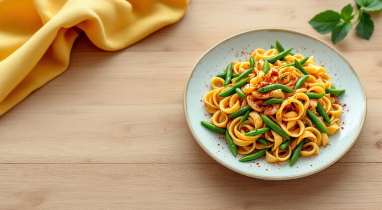Pasta con habas