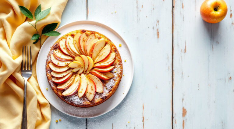 Pastel de manzana y canela sin gluten