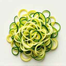 Fideos espirales de calabacín